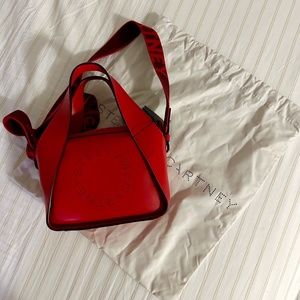 stella mccartney stella logo crossbody bag red